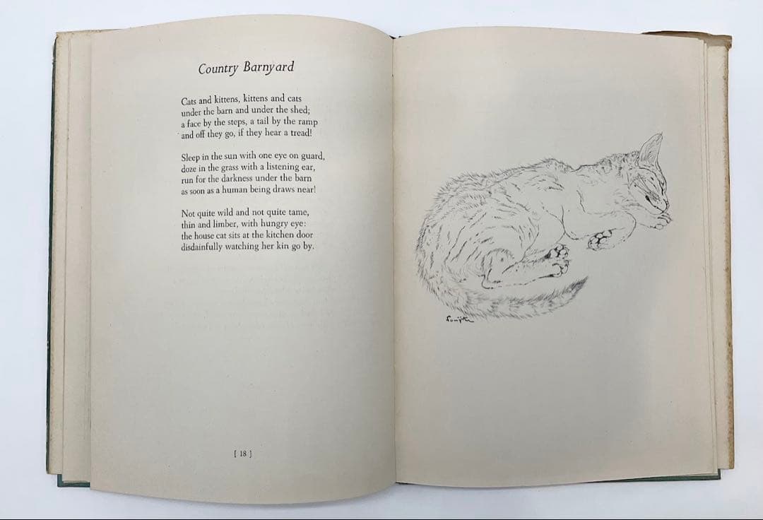 初版1950年『夜と猫』藤田嗣治 挿絵12点入り 経年あり 希少 挿絵本