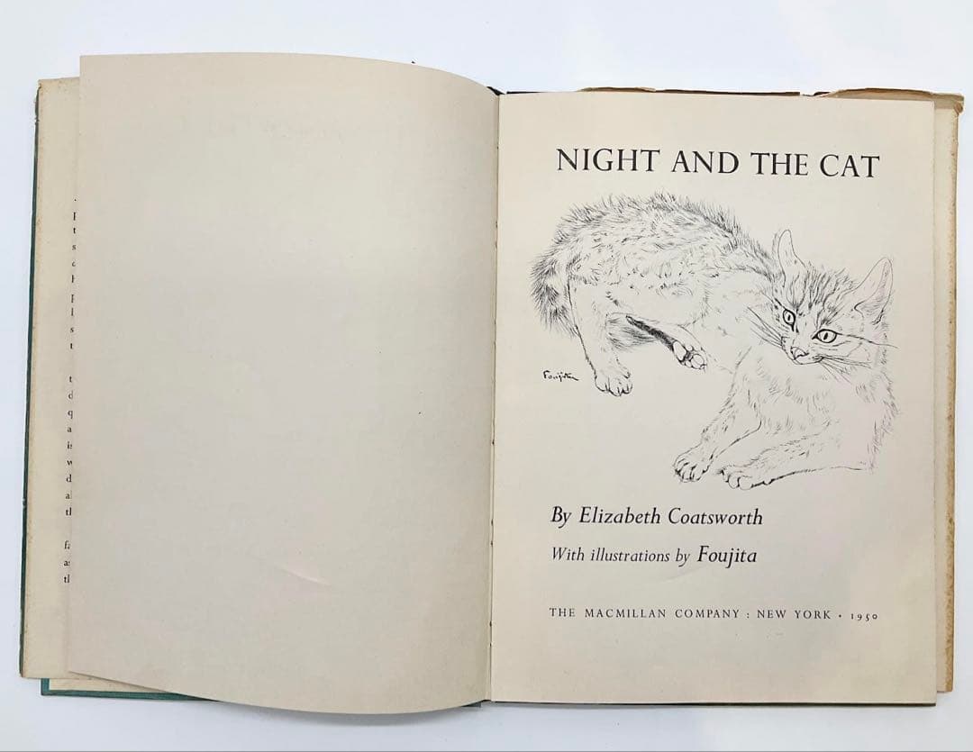 初版1950年『夜と猫』藤田嗣治 挿絵12点入り 経年あり 希少 挿絵本