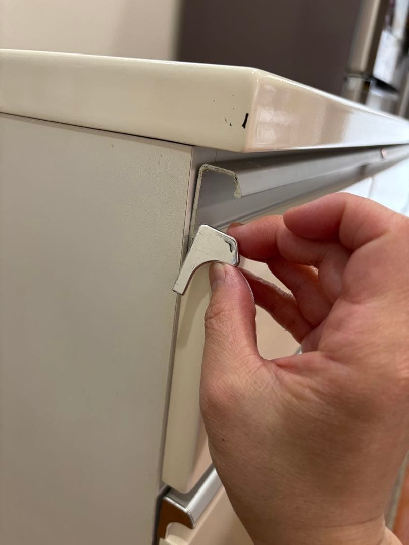 【訳あり・送料込☆】ニトリ 鏡面仕様キッチンカウンター 幅120cmキュリー2白