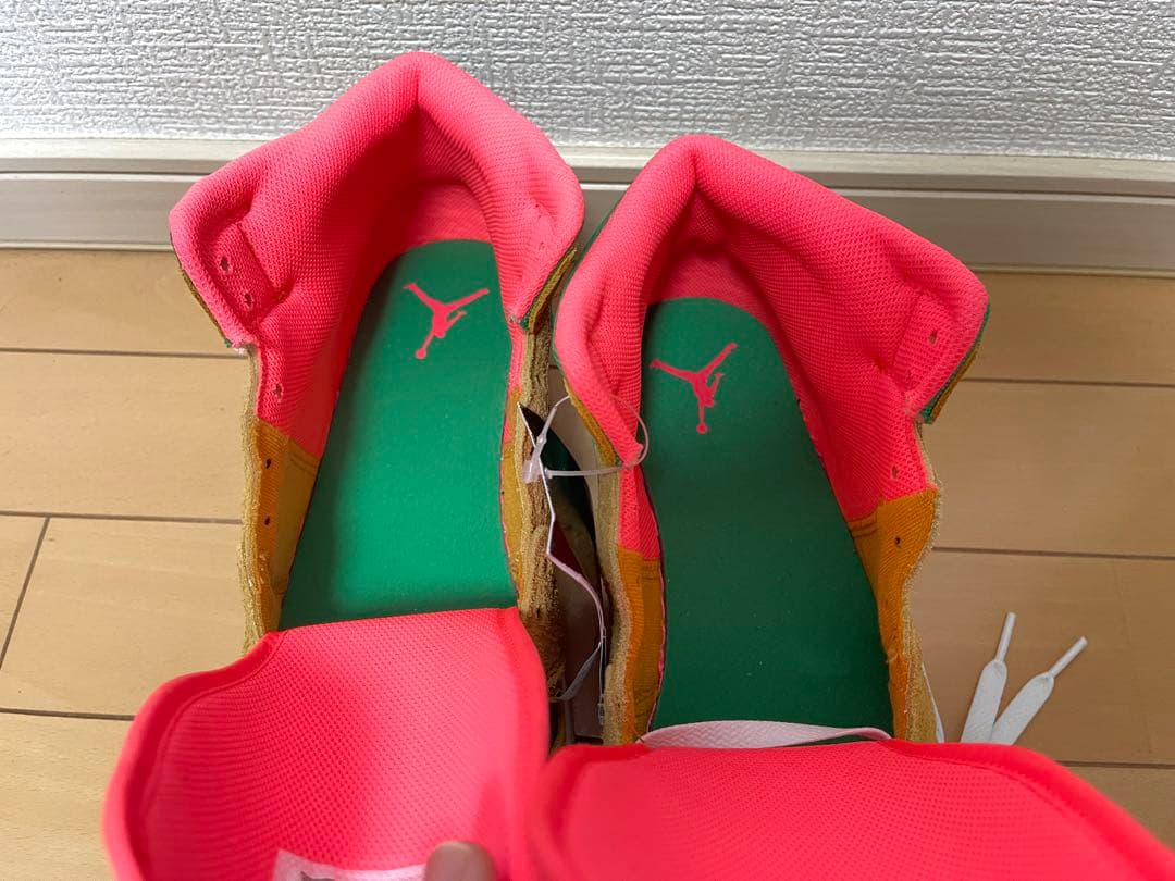 シューズ(男性用) NikeAirJordan1Mid Wheat&Water Melon 28cm