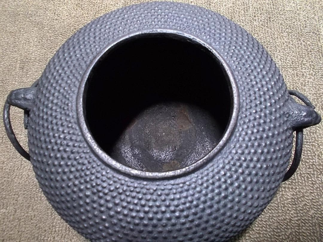 茶道具 信楽焼風炉 未使用五徳 霰茶釜 アラレ 釜環 敷板 送料込み