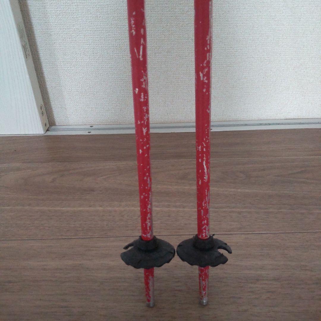 Atomic スキー板 130cmビィンディング、 ポール付き