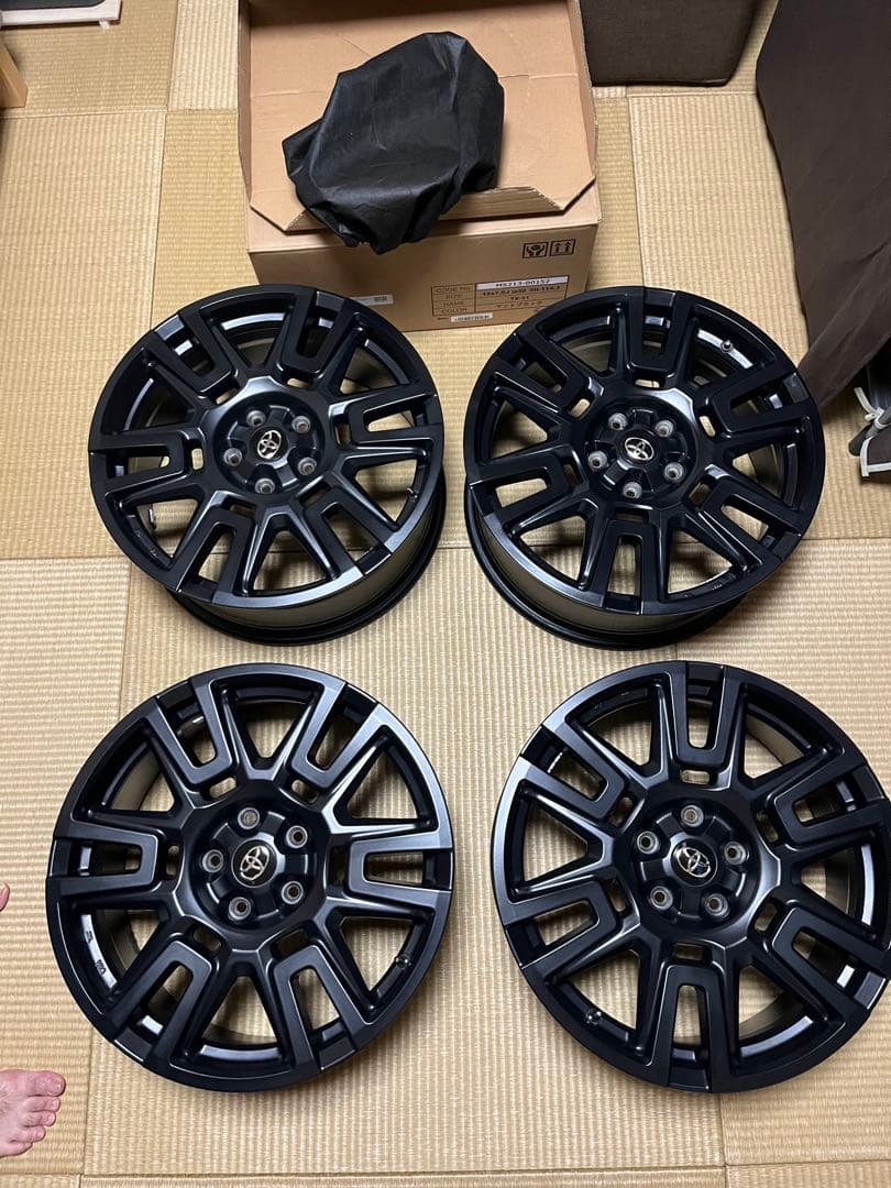 ヤリスクロスTRDマットブラック 18インチ スポークホイール 4本 一本訳あり