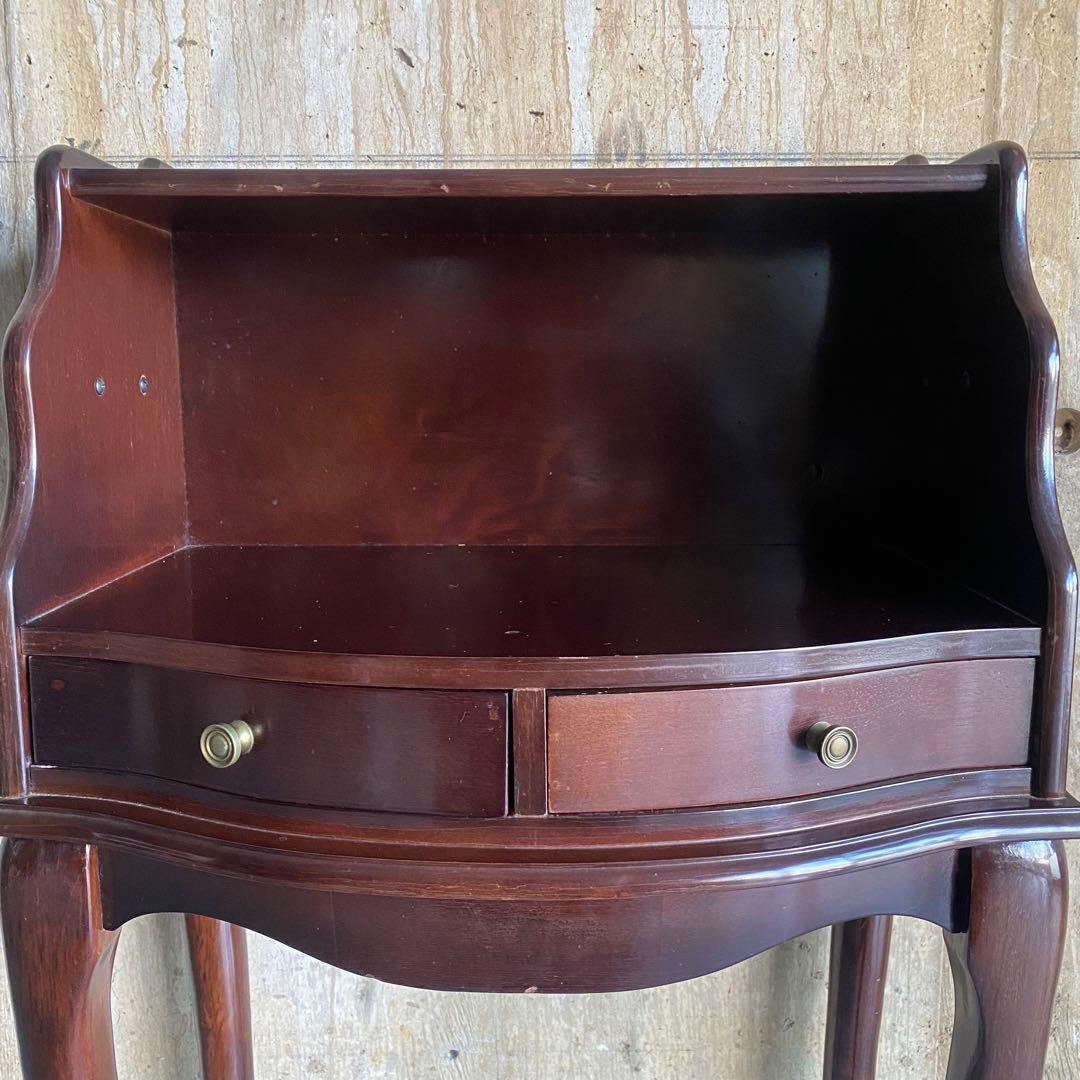 ミニコンソール　電話台　猫脚　イタリア調　アンティーク