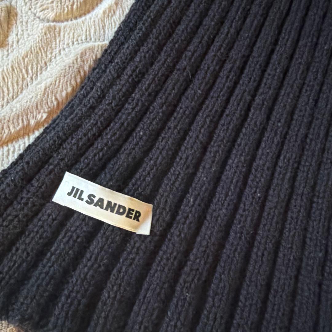 JIL SANDER ブラックマフラー UNI
