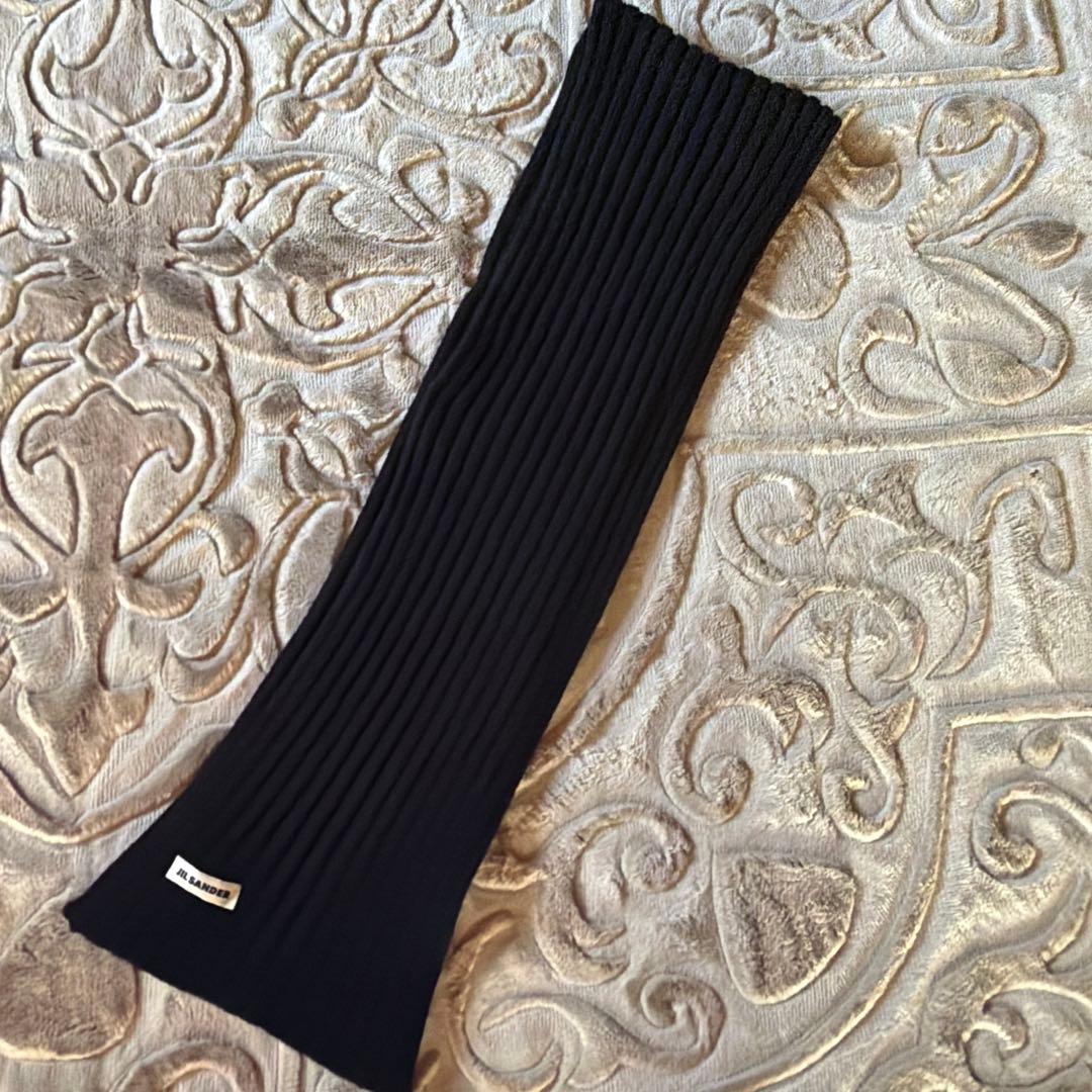 JIL SANDER ブラックマフラー UNI