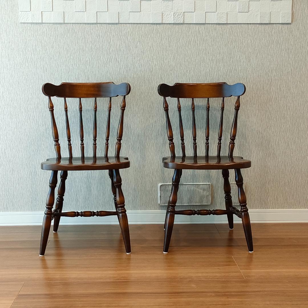 飛騨産業　キツツキ　ウィンザーチェア　2脚セット　②　S85