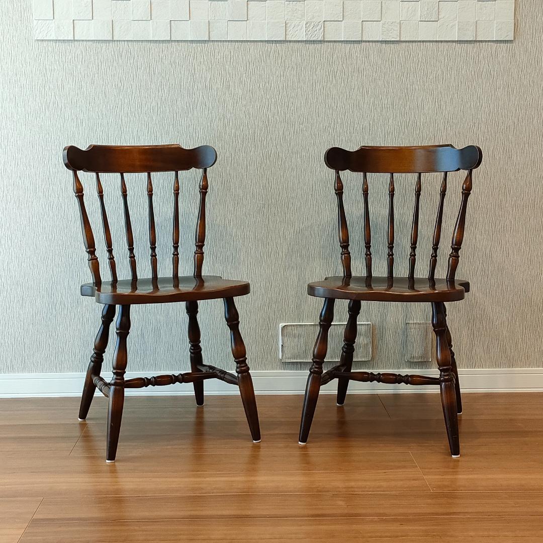 飛騨産業　キツツキ　ウィンザーチェア　2脚セット　②　S85