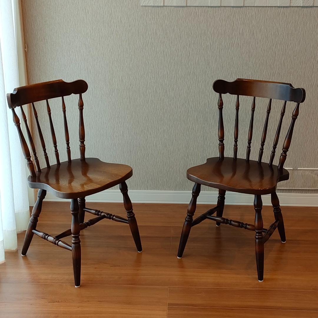 飛騨産業　キツツキ　ウィンザーチェア　2脚セット　②　S85