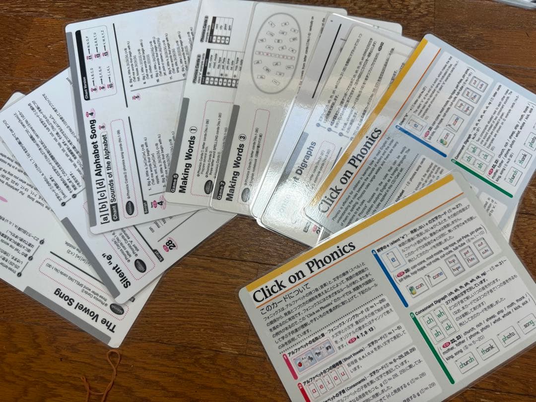 英会話教室の教材に！フォニックス英語教材〜テキスト・カード等（アプリコット社）