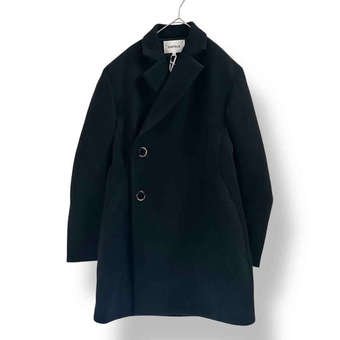 定価8万 未使用タグ付き エンフォルド ウールピーコート ブラック