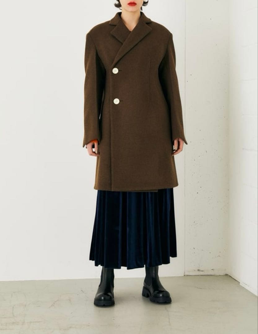 定価8万 未使用タグ付き エンフォルド ウールピーコート ブラック