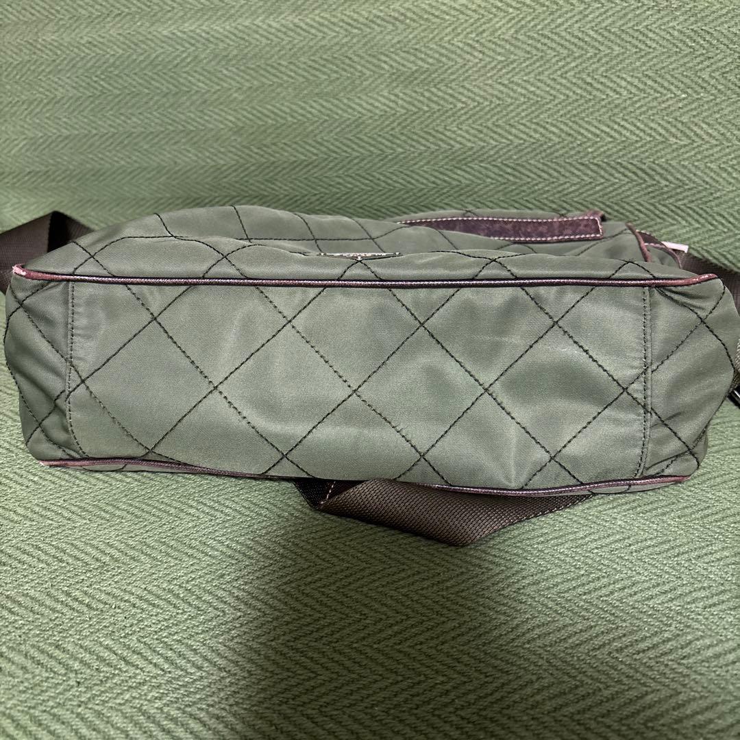 PRADA プラダ オリーブ グリーン ショルダーバッグ キルティング ナイロン