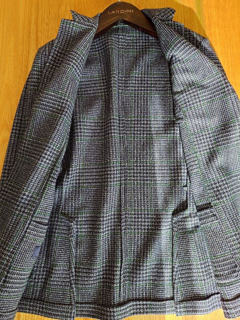 LARDINI グレンチェック easy ジャケット 44