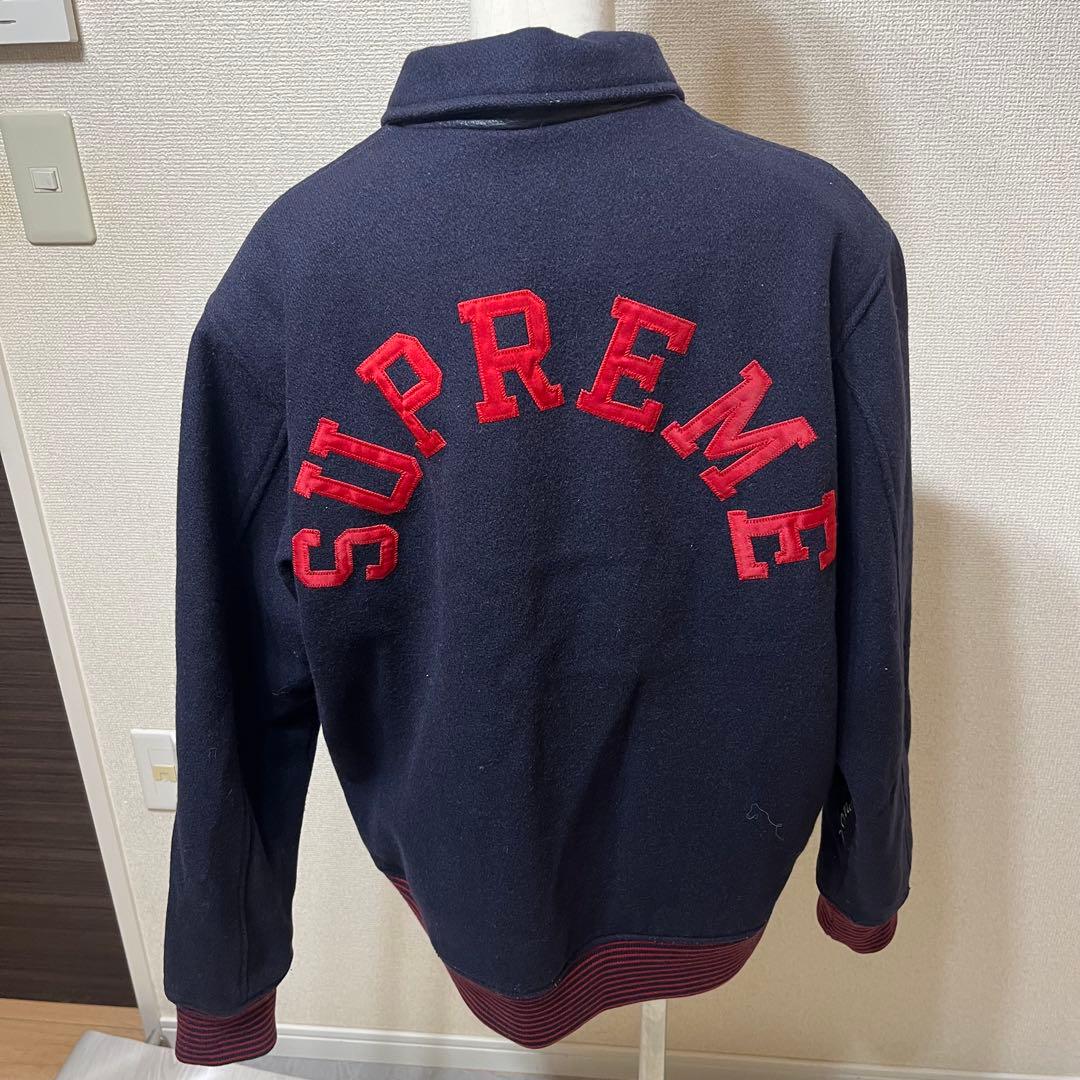 SUPREME ウール　スタジャン　Lサイズ ネイビー2010AW シュプリーム