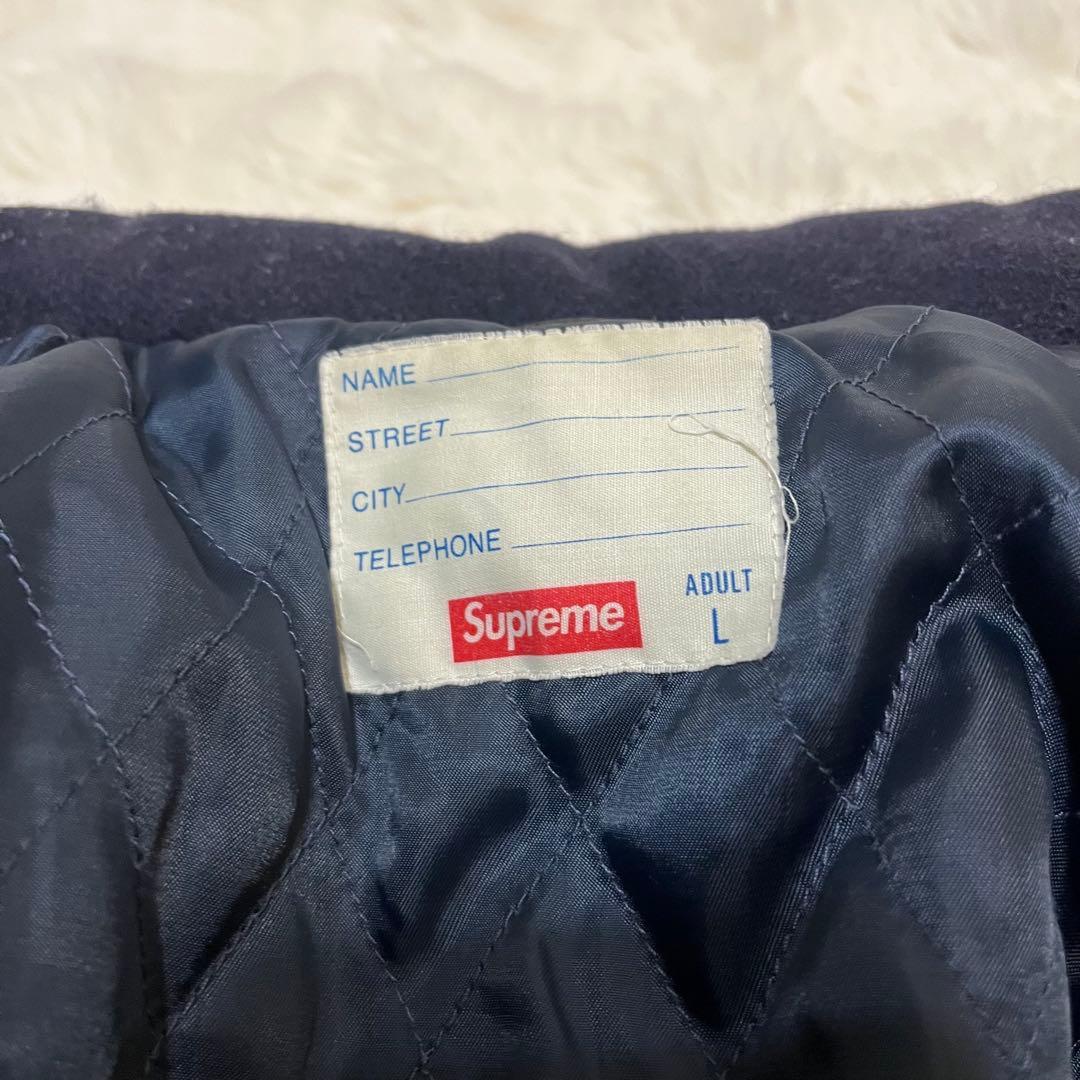 SUPREME ウール　スタジャン　Lサイズ ネイビー2010AW シュプリーム