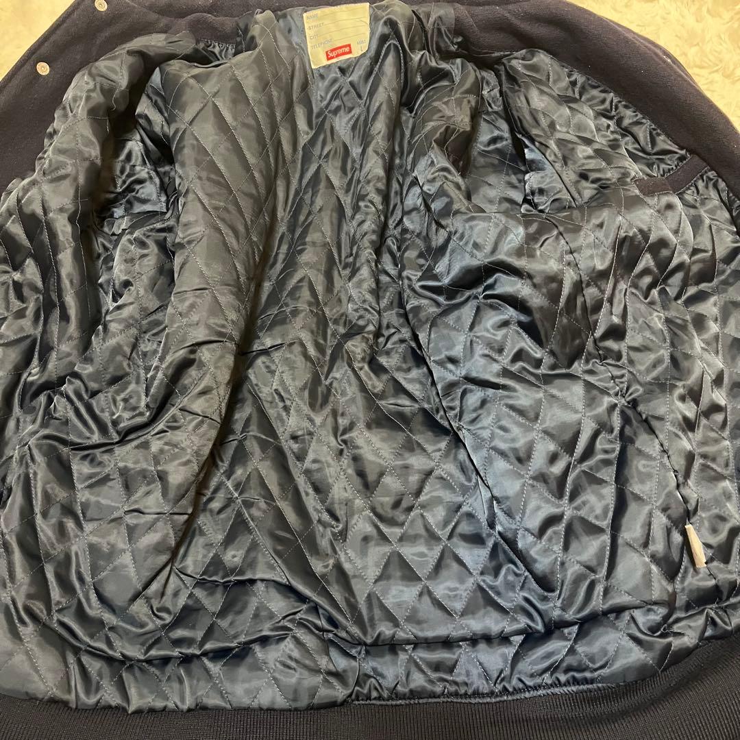 SUPREME ウール　スタジャン　Lサイズ ネイビー2010AW シュプリーム