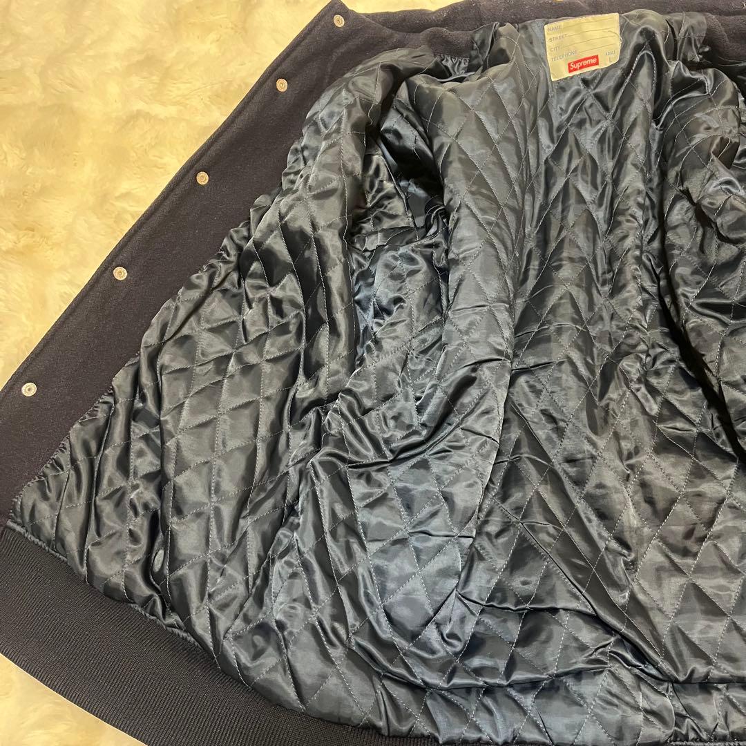 SUPREME ウール　スタジャン　Lサイズ ネイビー2010AW シュプリーム