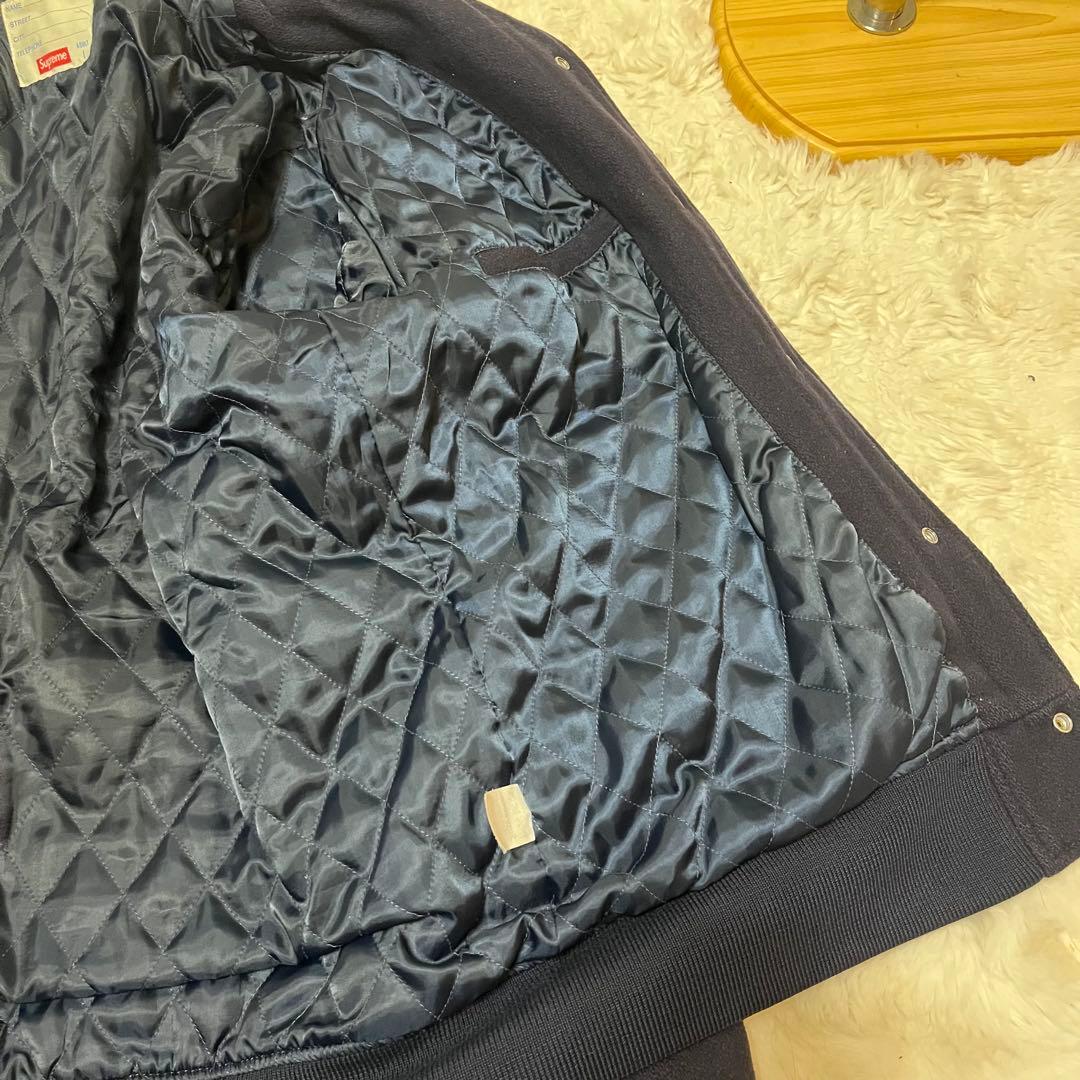 SUPREME ウール　スタジャン　Lサイズ ネイビー2010AW シュプリーム