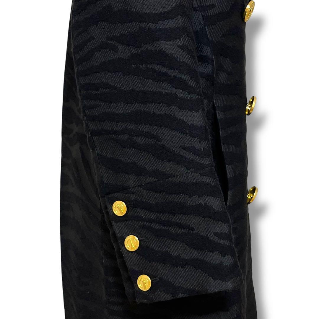 KENZO ×  コラボ ロングコート ブラック EUR32 金ボタン