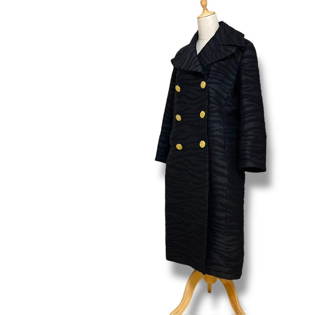 KENZO ×  コラボ ロングコート ブラック EUR32 金ボタン