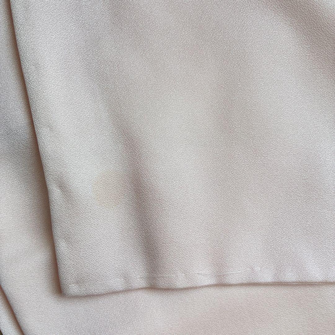 訪問着　フルセット　着物　正絹　入学式　繊細な花刺繍　淡彩の華　薄桃色　J10