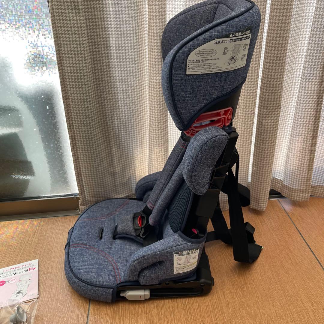 日本育児 ISOFIX・シートベルト トラベルベストEC Fix デニム