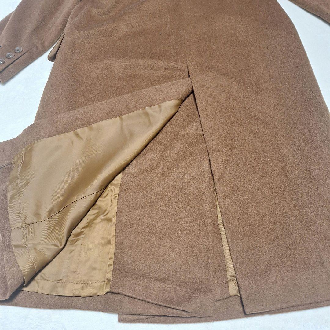 新品★カシミヤ100 ロングダブルチェスターコート肩幅43 着丈113