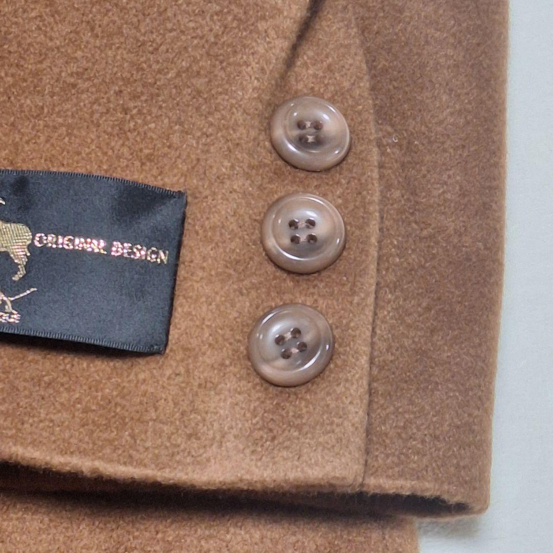 新品★カシミヤ100 ロングダブルチェスターコート肩幅43 着丈113