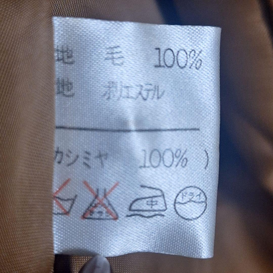 新品★カシミヤ100 ロングダブルチェスターコート肩幅43 着丈113