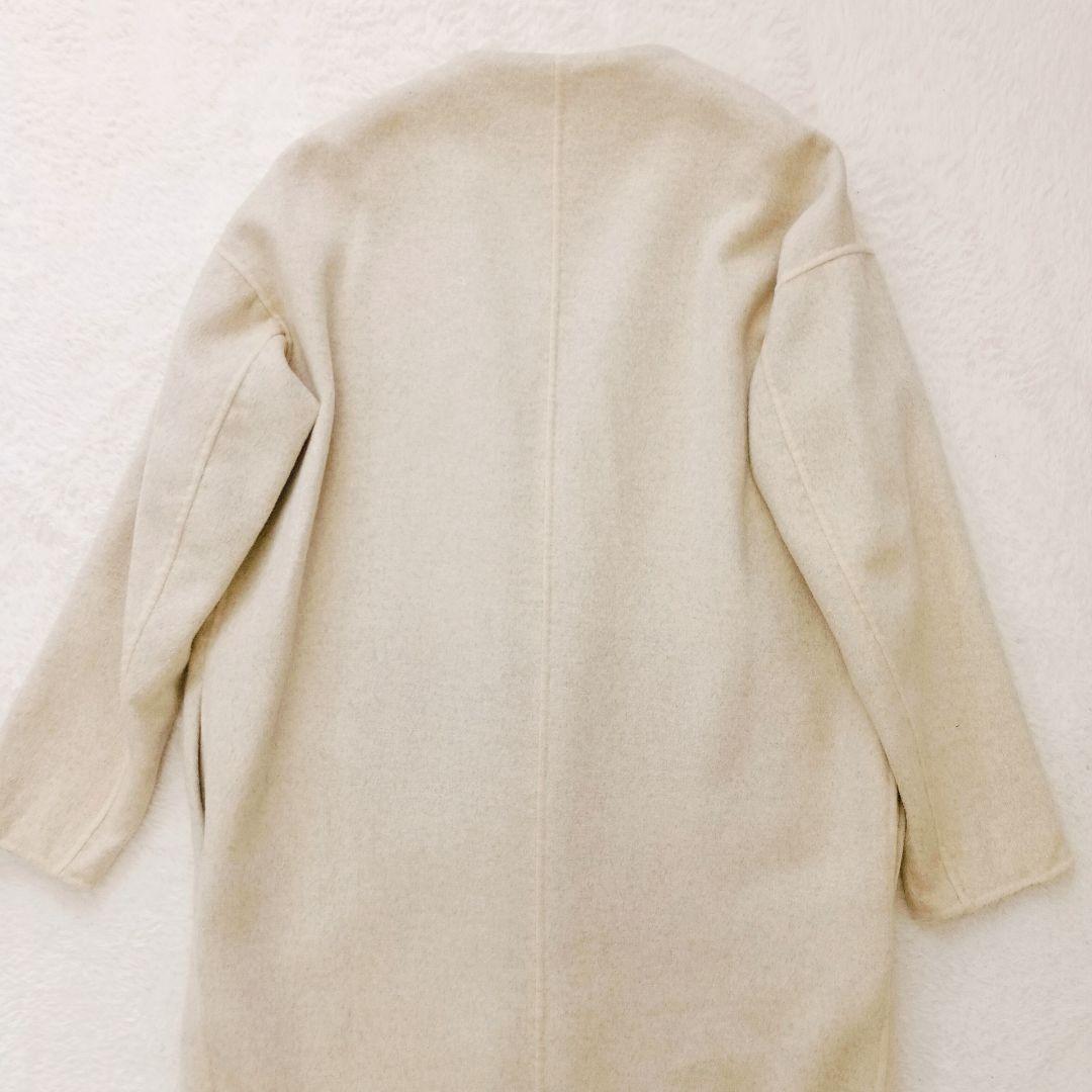 ENFOLD ウールリバーノーカラーコート　 ダブルフェイス