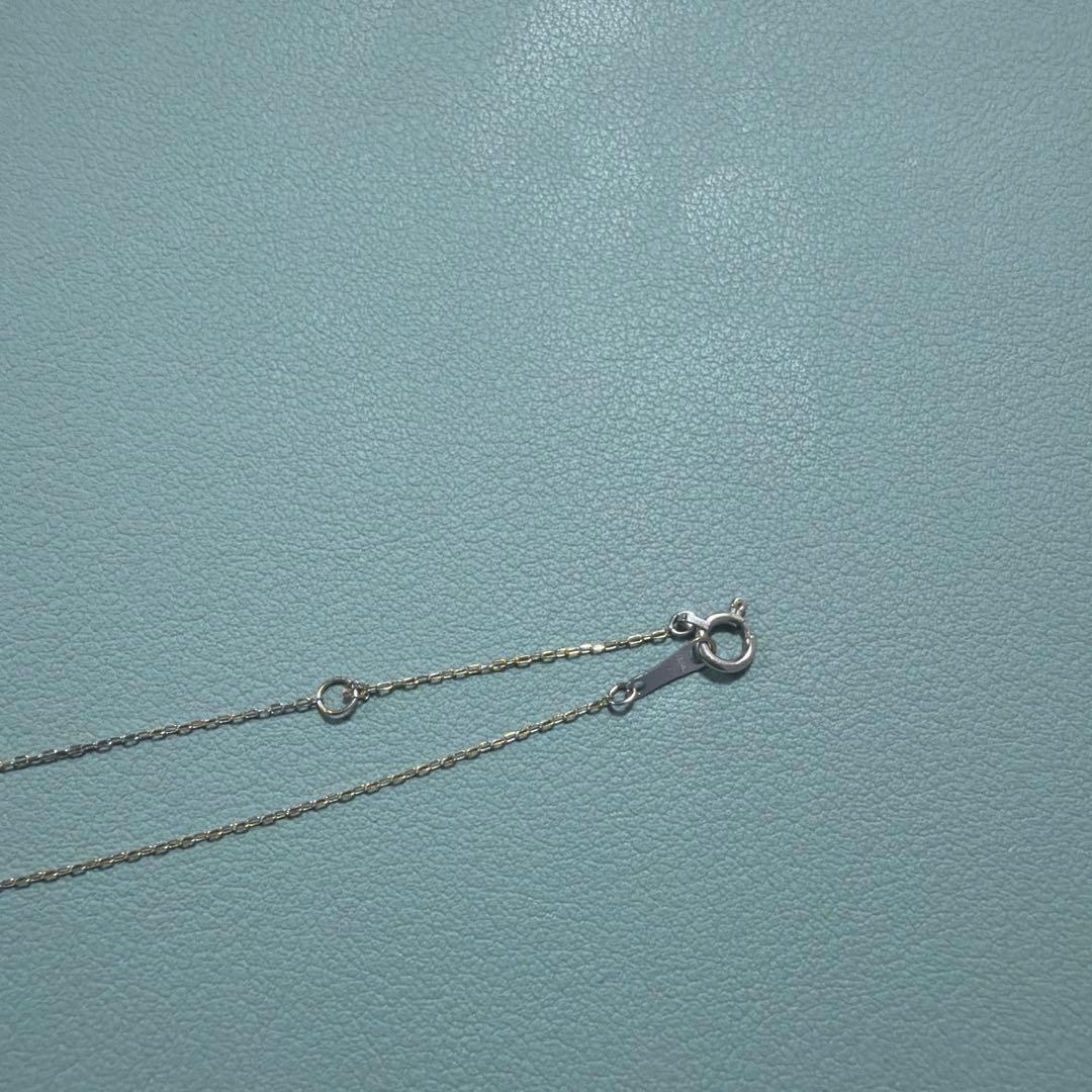 【 渡邊】K18 一粒ダイヤモンド ネックレス 0.1ct WG YG