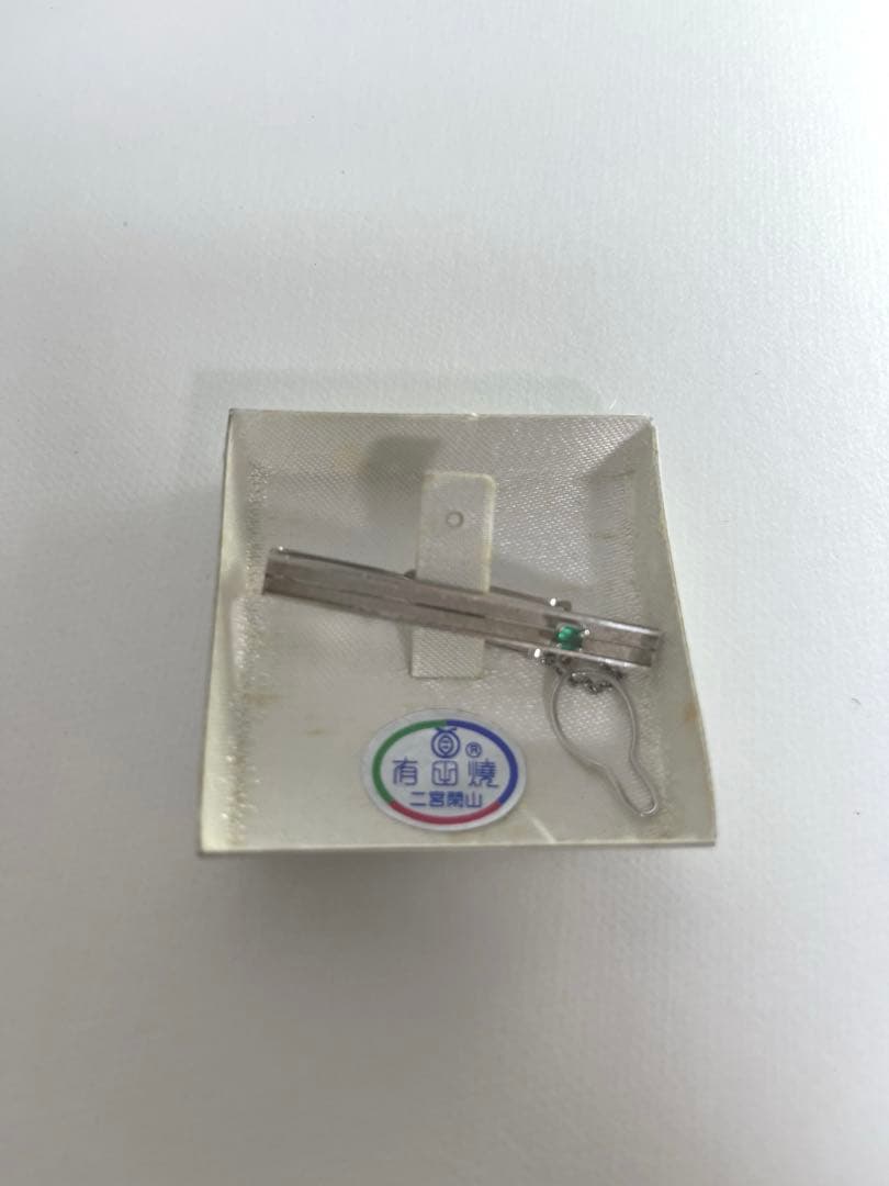 有田焼　K14 ネクタイピン　14金ホワイトゴールド