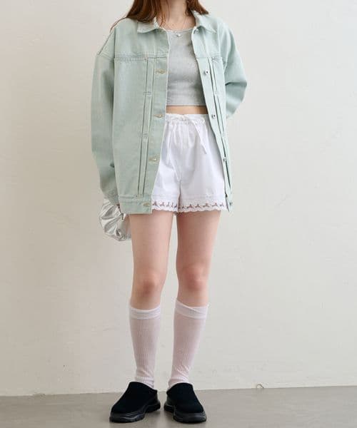 完売品 U by SPICK&SPAN サイドレースショートパンツ