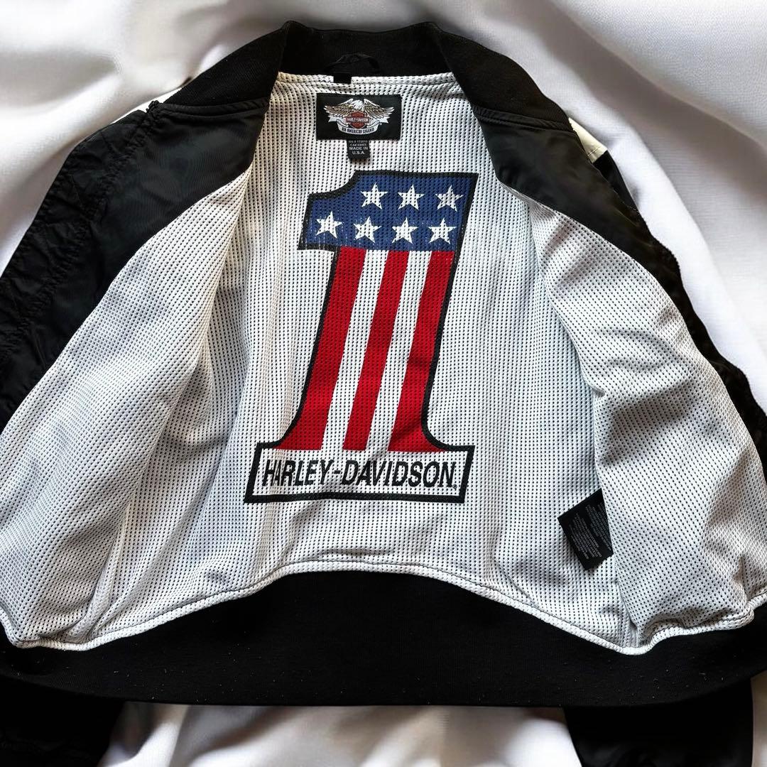 ✨希少✨ハーレーダビットソン　レーシングナイロンジャケット USA製 No.1