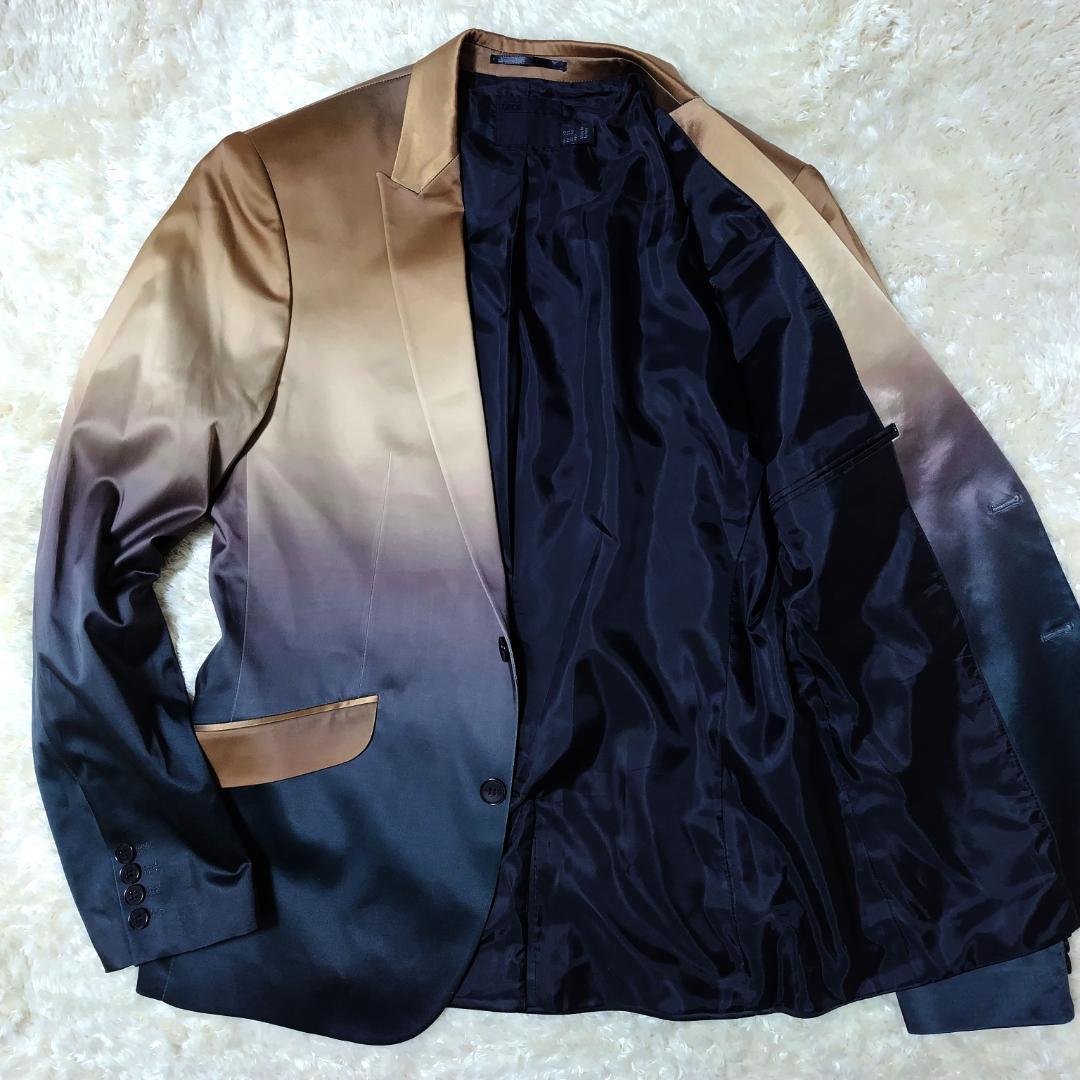 美品/希少  テーラードジャケット 2XL ゴールド 2ボタン ドレス