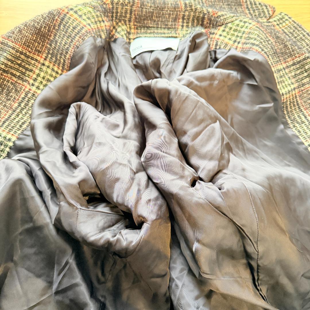 希少✨ティッカ　テントコート　アルパカ　モヘヤ　ロングコート　ダブル