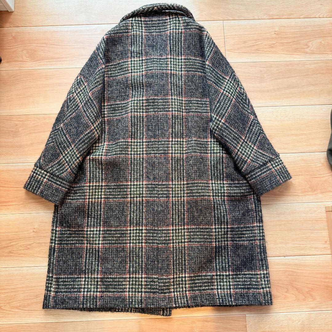 希少✨ティッカ　テントコート　アルパカ　モヘヤ　ロングコート　ダブル