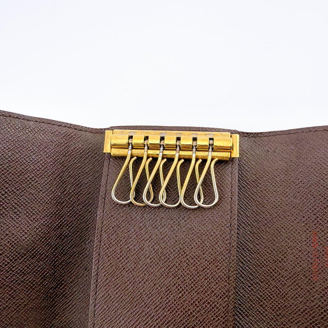 【極美品】ルイヴィトン ダミエ エベヌ ミュルティクレ6 キーケース