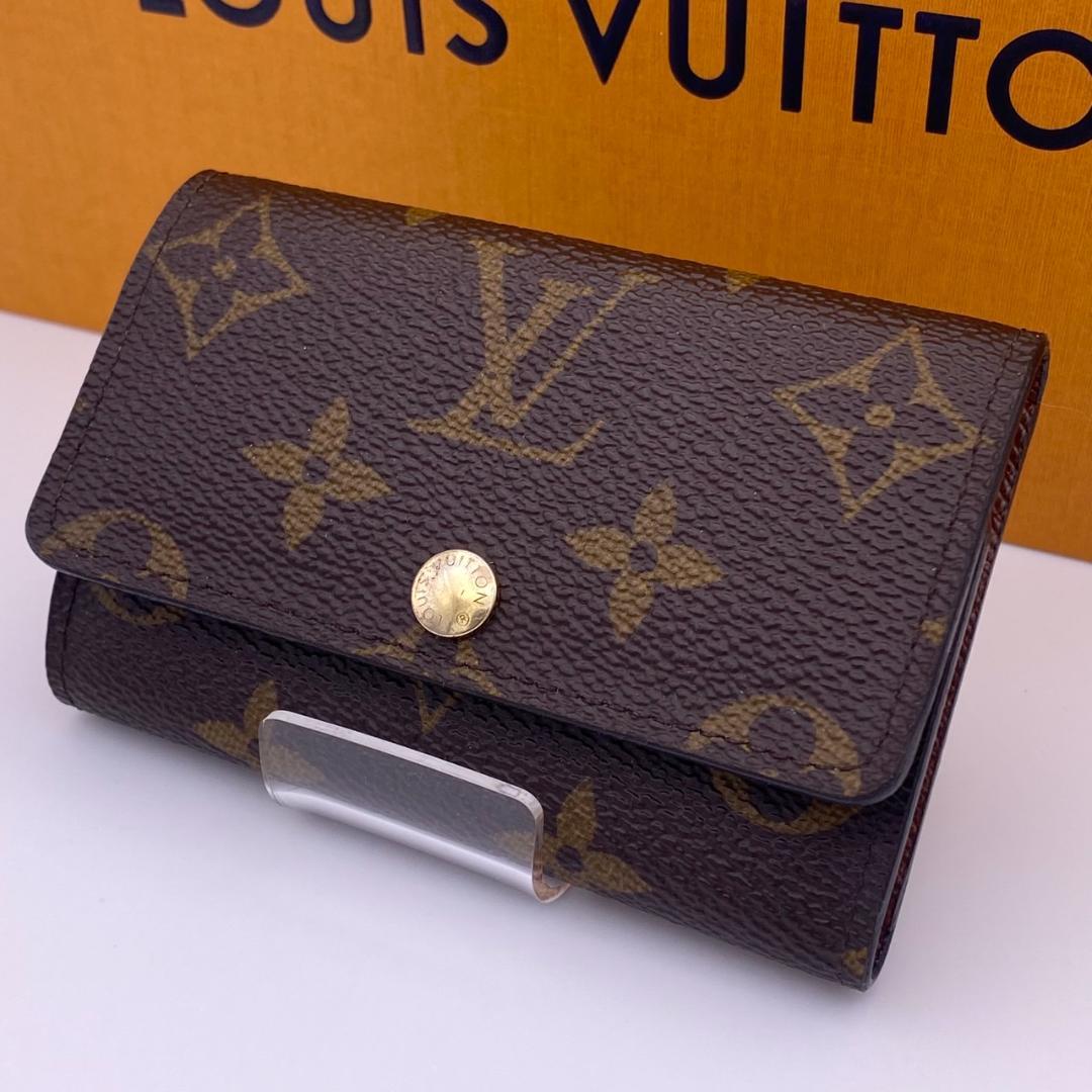 美品　ルイヴィトン　モノグラム　ミュルティクレ6　キーケース6連　茶