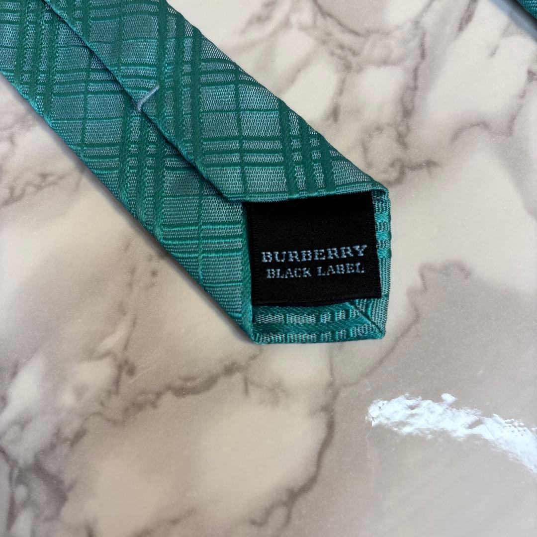 【新品&タグ付】Burberry Black label グリーン　ネクタイ