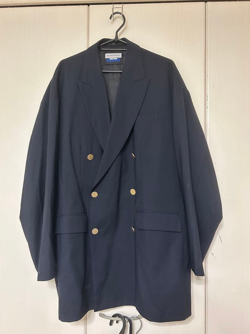 コーデュラウールピークドラペルプライムオーバー金ボタンダブルブレザー サイズ0