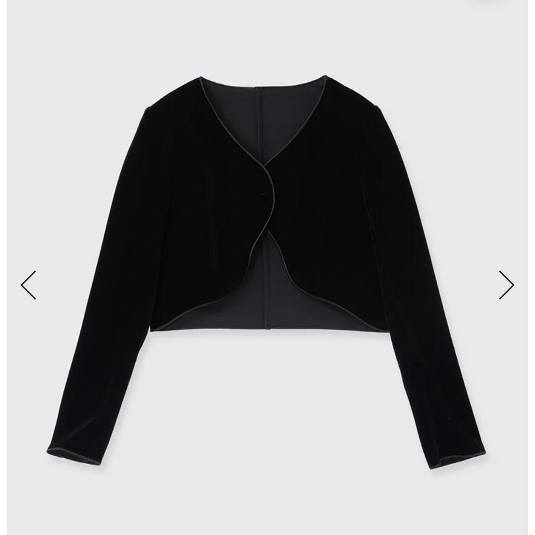 【新品タグ付き】ニュアンスウェーブベルベットジャケット