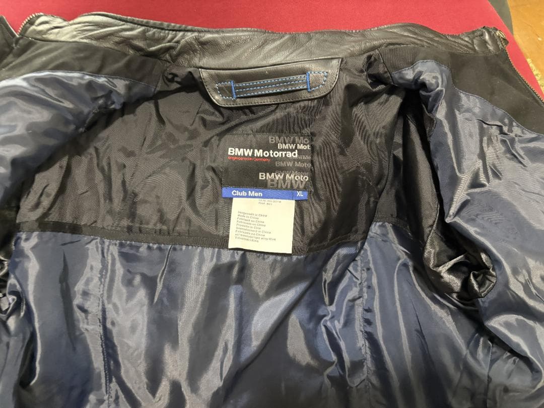  レザー バイクジャケット 黒/グレー