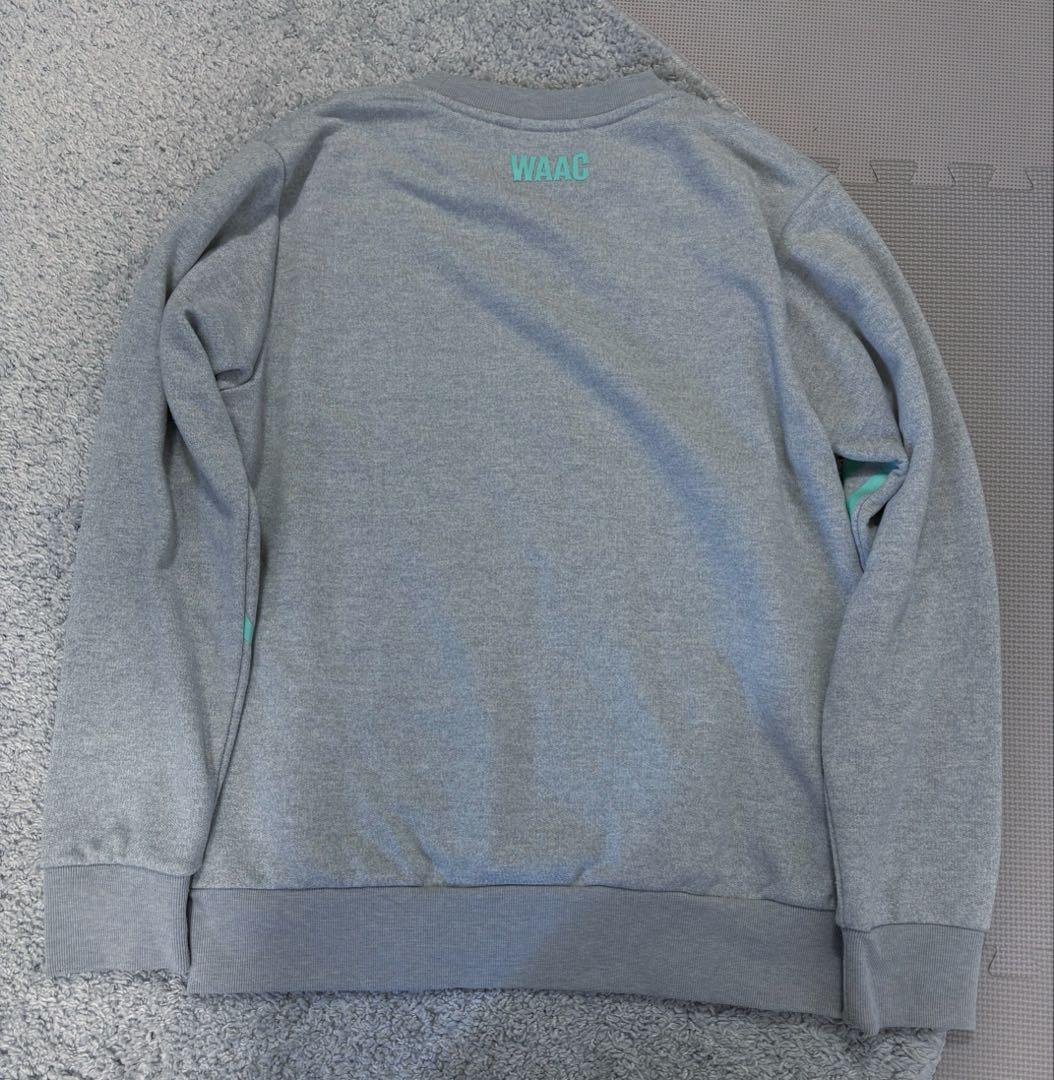 WAAC ビッグロゴネーム 長袖　ゴルフウェア　トレーナー スウェットgolf