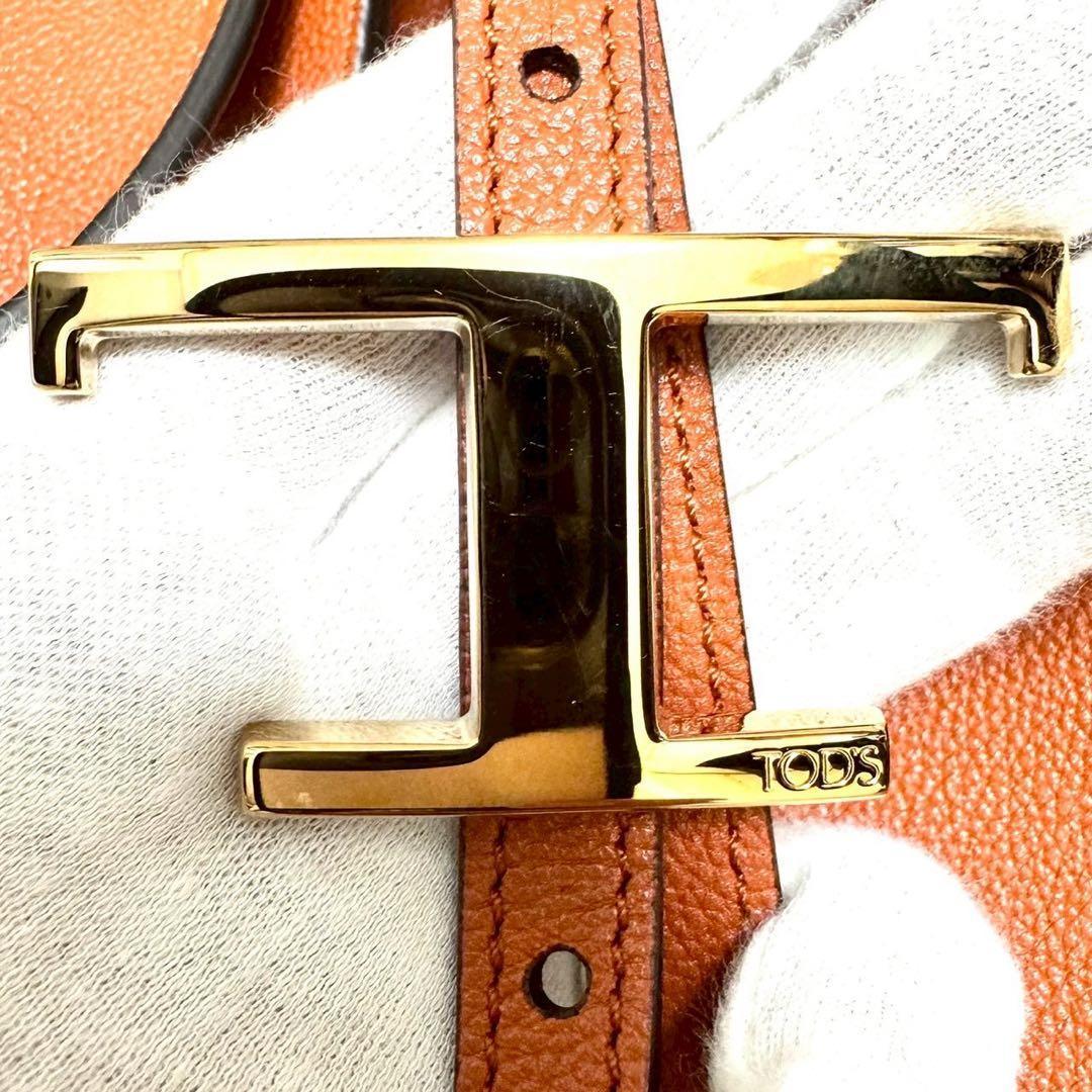 美品 ✨ TOD'S トッズ トートバッグ Tタイムレス 本革 ポーチ付