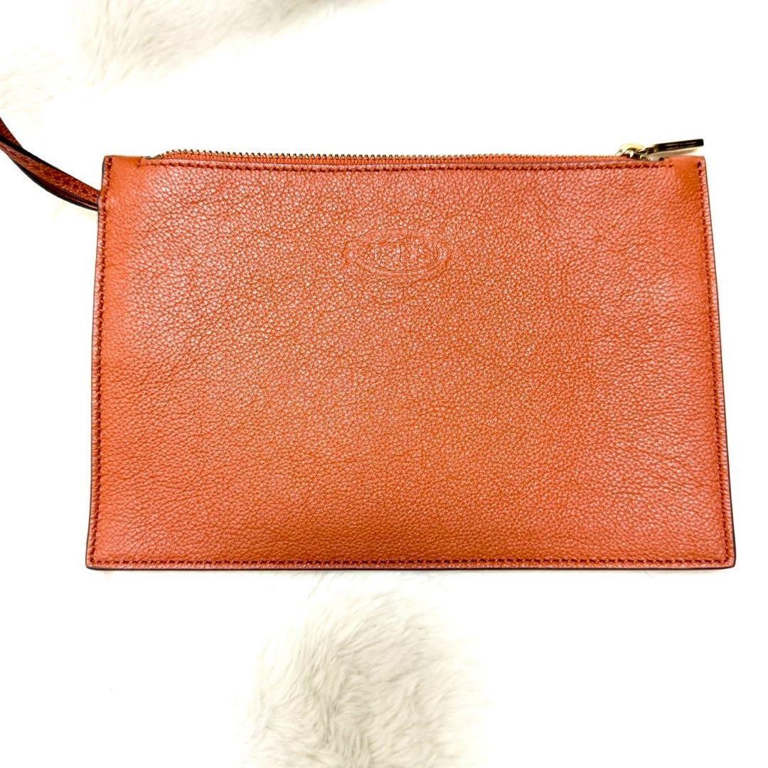 美品 ✨ TOD'S トッズ トートバッグ Tタイムレス 本革 ポーチ付
