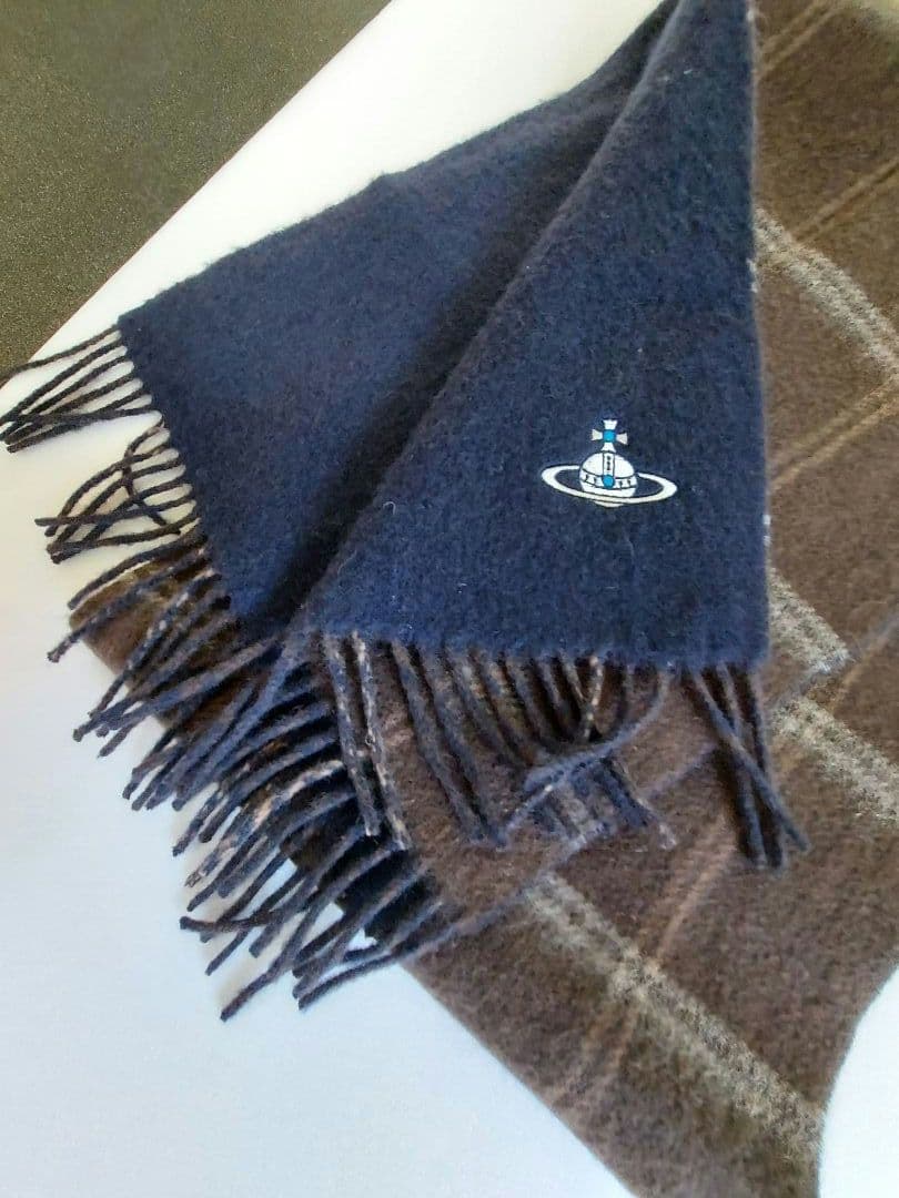 Vivienne Westwoodカシミヤ100% マフラー 格子柄 極美品