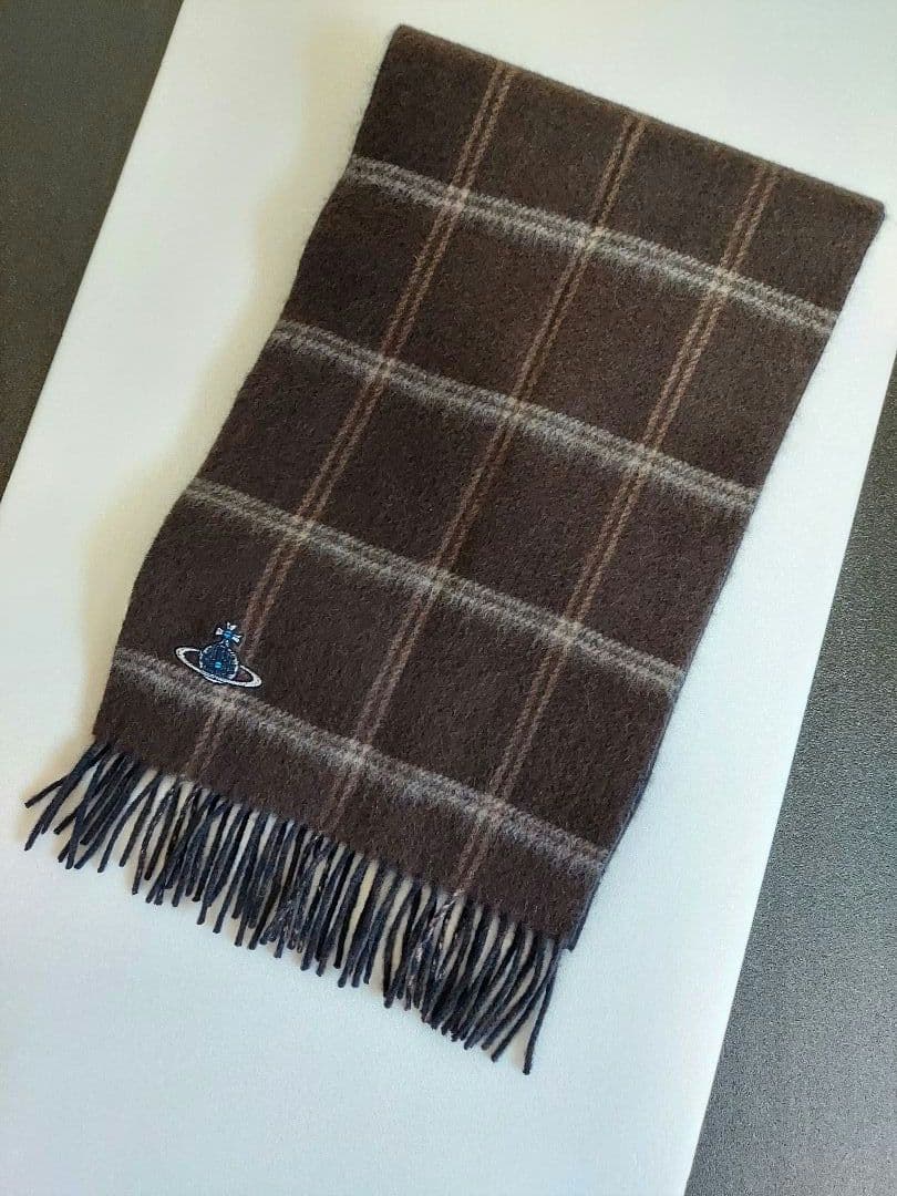 Vivienne Westwoodカシミヤ100% マフラー 格子柄 極美品