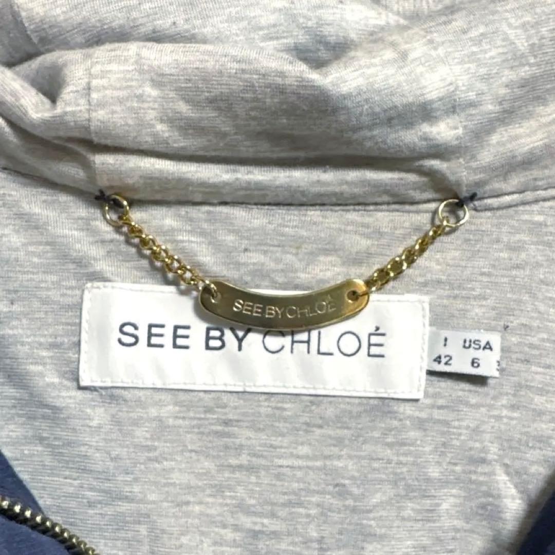 SEEBYCHLOE シーバイクロエ ケープ ポンチョ ネイビー フード付き M